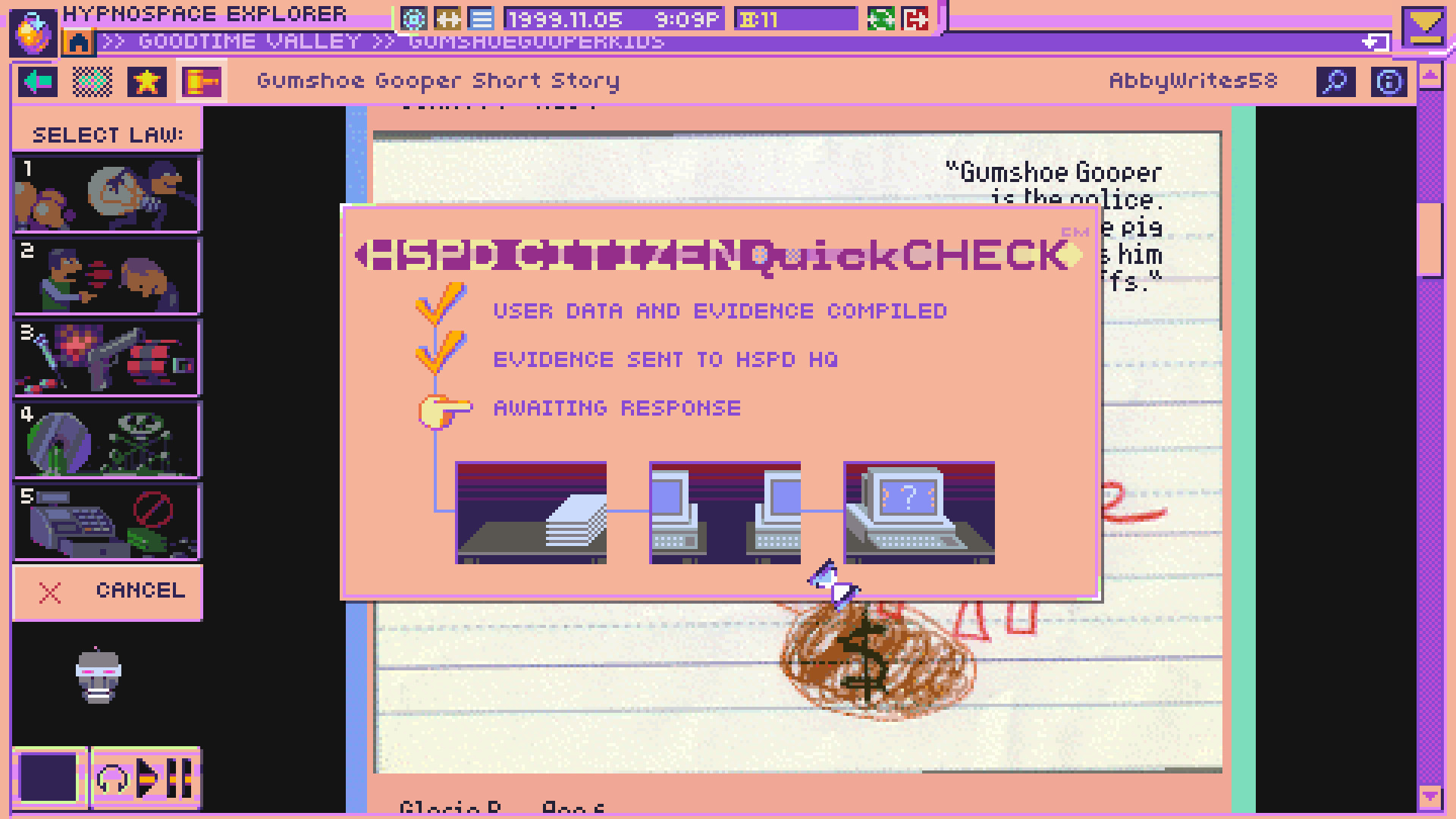 Hypnospace Outlaw screenshot